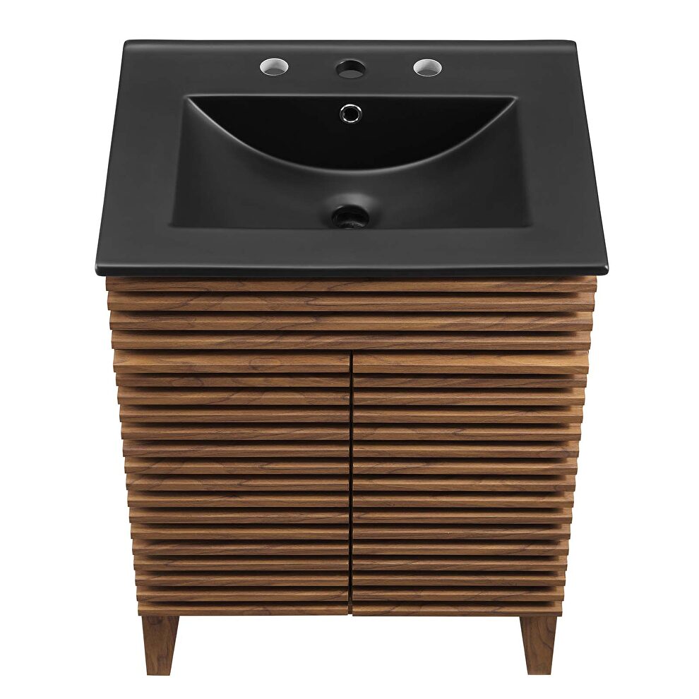 Bathroom vanity in walnut black by Modway additional picture 5