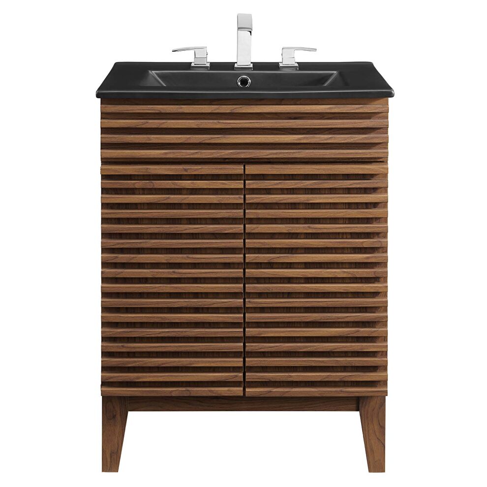 Bathroom vanity in walnut black by Modway additional picture 8