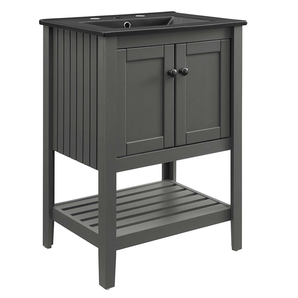 Bathroom vanity in gray black by Modway additional picture 10