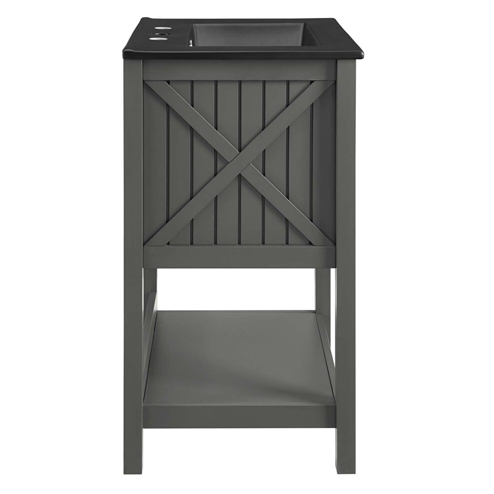 Bathroom vanity in gray black by Modway additional picture 6
