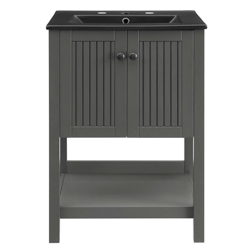 Bathroom vanity in gray black by Modway additional picture 9