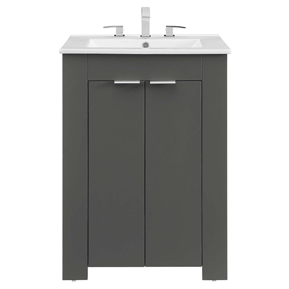 Bathroom vanity in gray white by Modway additional picture 7