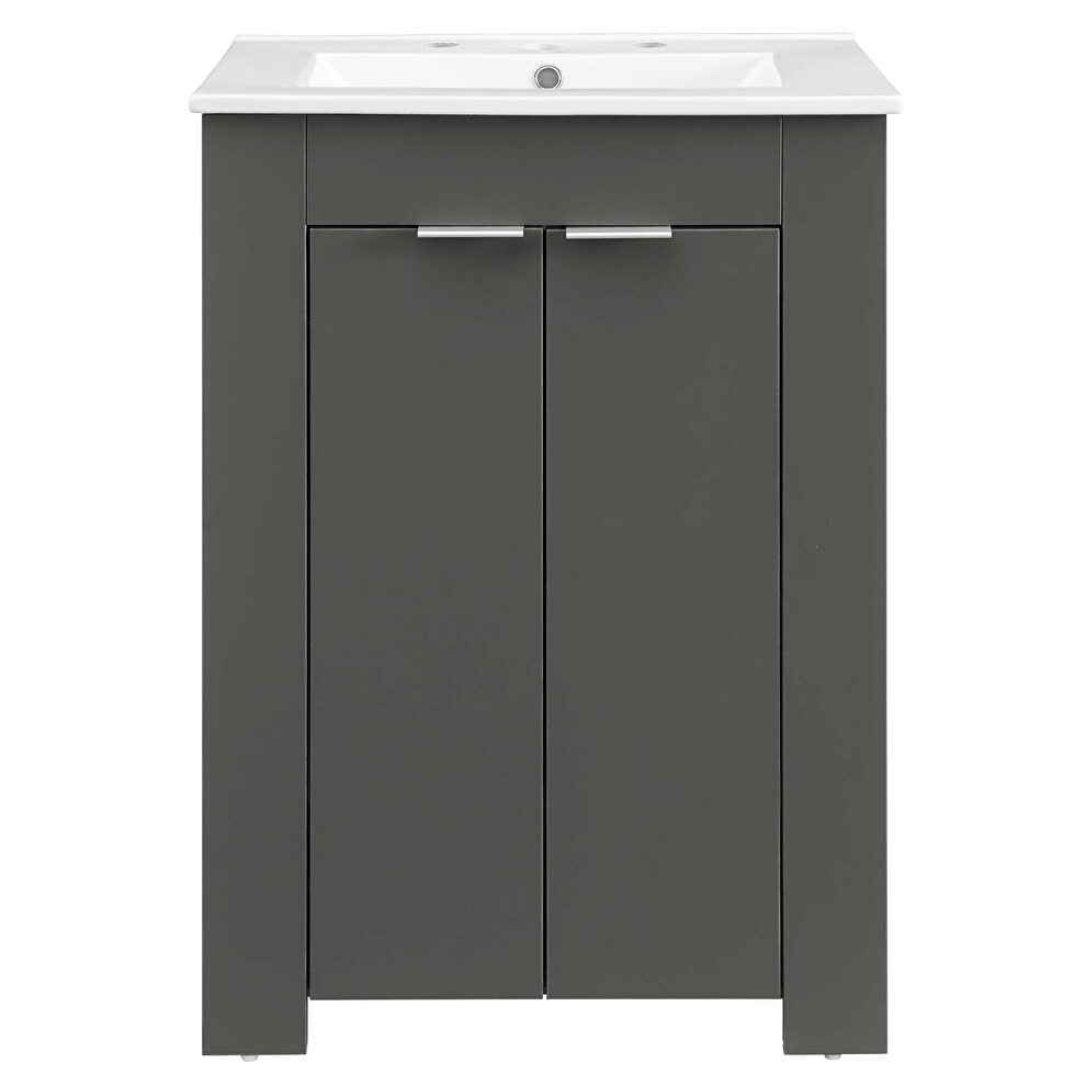 Bathroom vanity in gray white by Modway additional picture 9
