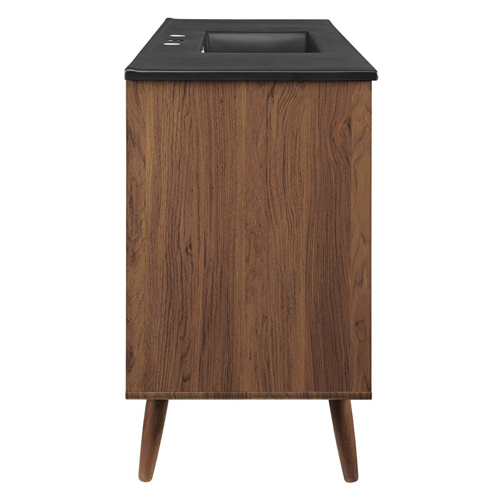 Single sink bathroom vanity in walnut black by Modway additional picture 6