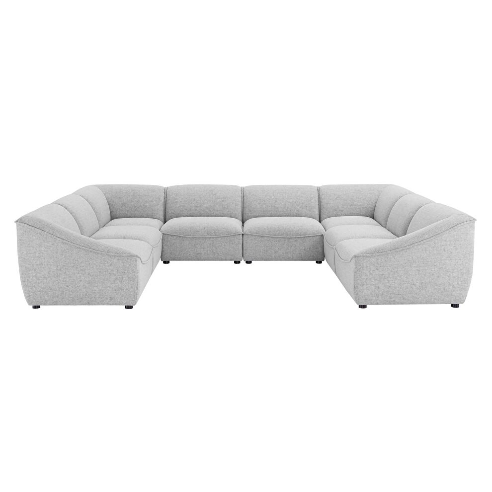 8-piece sectional sofa in light gray by Modway additional picture 10