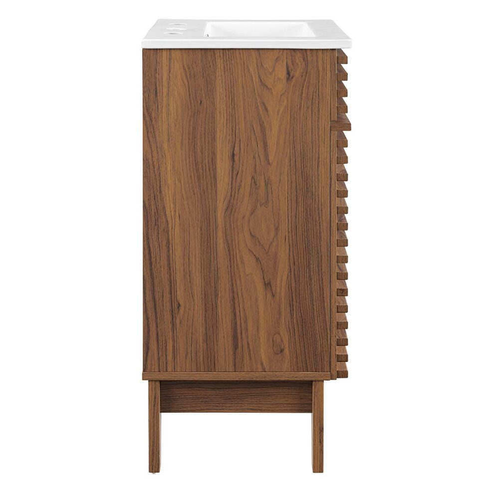 Bathroom vanity cabinet in walnut white by Modway additional picture 6