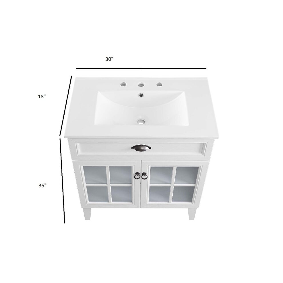 Bathroom vanity cabinet in white by Modway additional picture 5