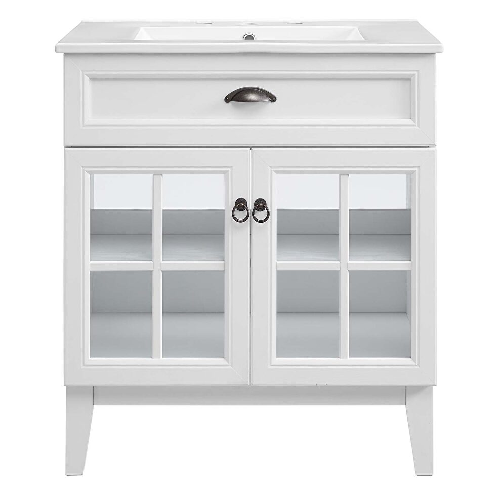 Bathroom vanity cabinet in white by Modway additional picture 9