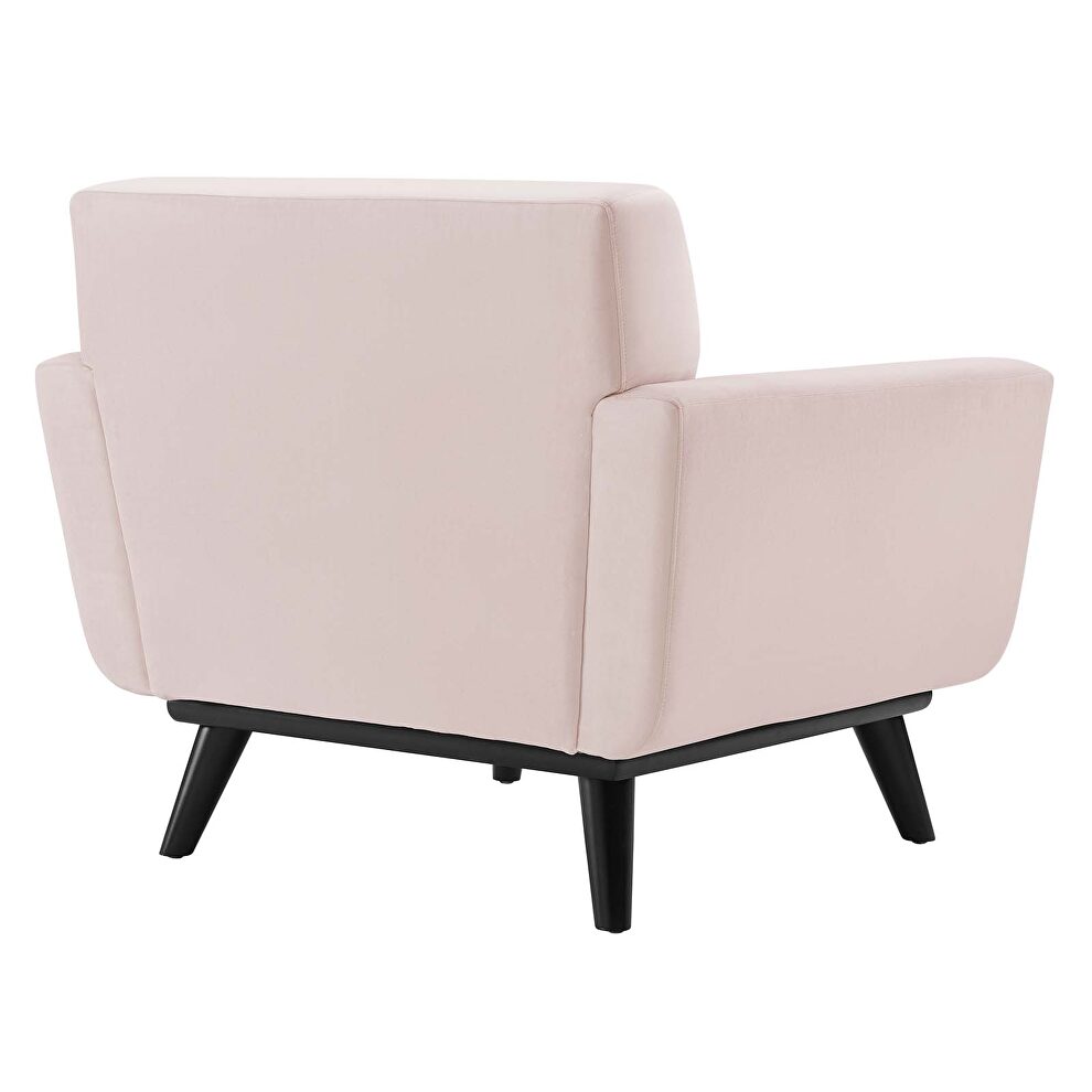 Channel tufted performance velvet armchair in pink by Modway additional picture 5