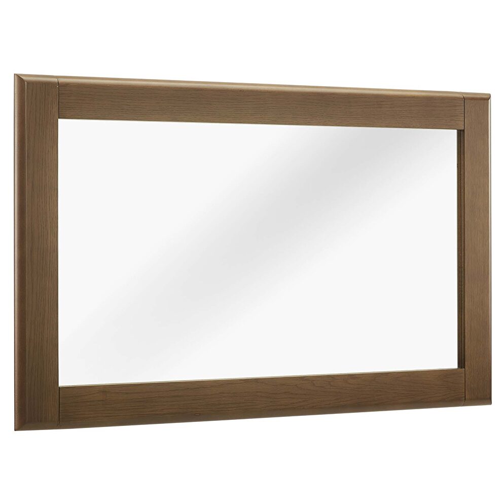 Wood frame mirror in chestnut by Modway additional picture 2