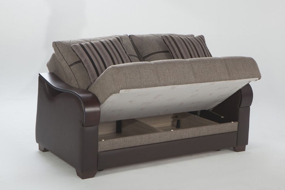 Drastic contemporary two-toned storage loveseat by Istikbal additional picture 2