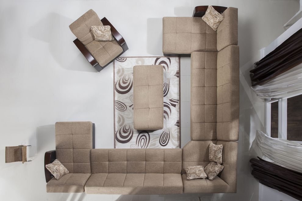 Modular two-toned 5pcs sectional in fulya brown by Istikbal additional picture 8