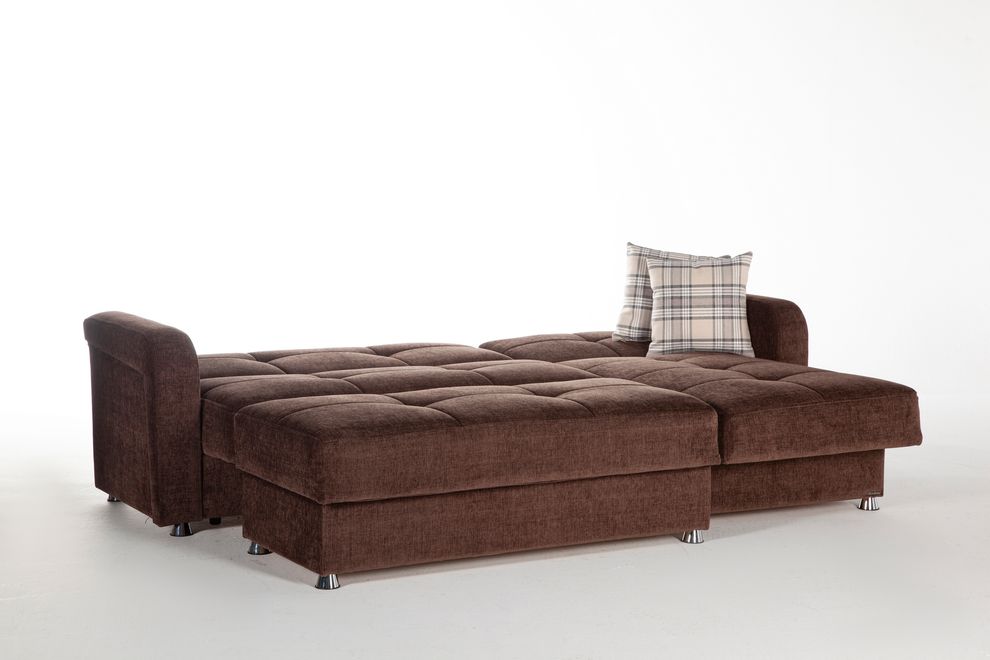 Modern brown fabric sleeper sectional w/ storage by Istikbal additional picture 10