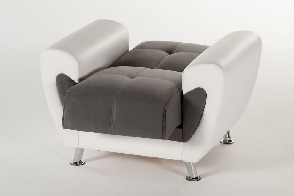 Gray Microfiber / Bycast Leather Chair by Istikbal additional picture 3