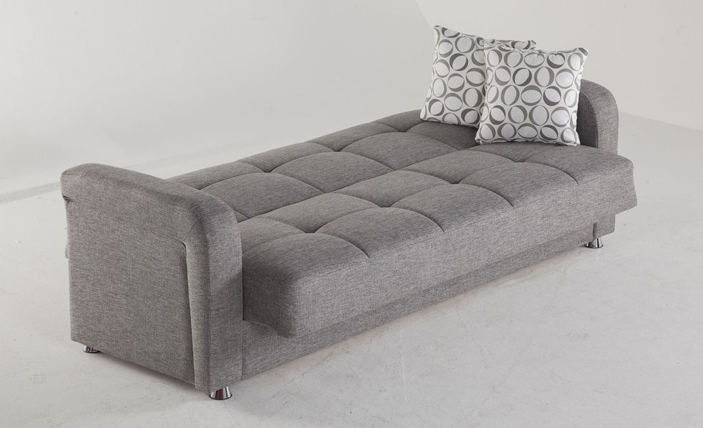 Gray fabric sofa w/ storage and bed by Istikbal additional picture 4