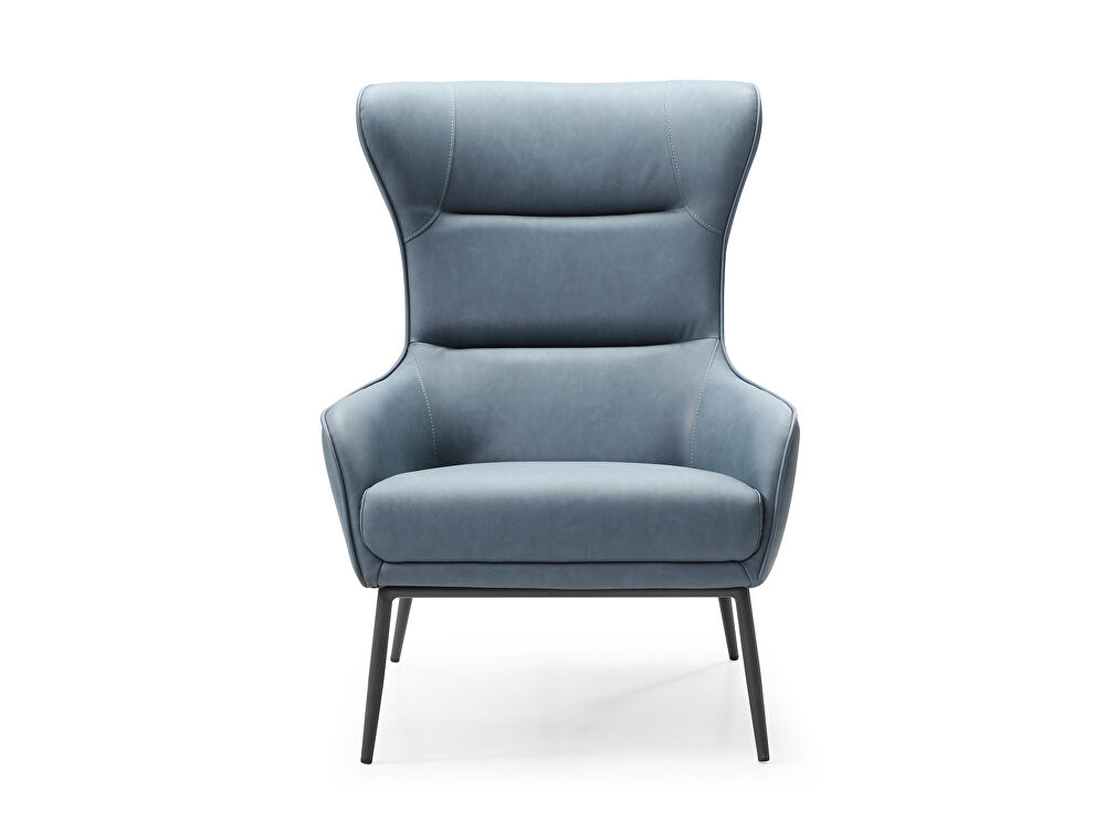 Wyatt leisure chair, blue faux leather by Whiteline  additional picture 2