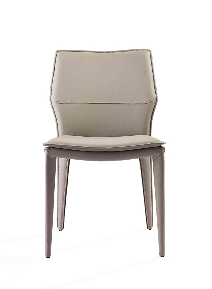 Miranda dining chair light gray faux leather by Whiteline  additional picture 3