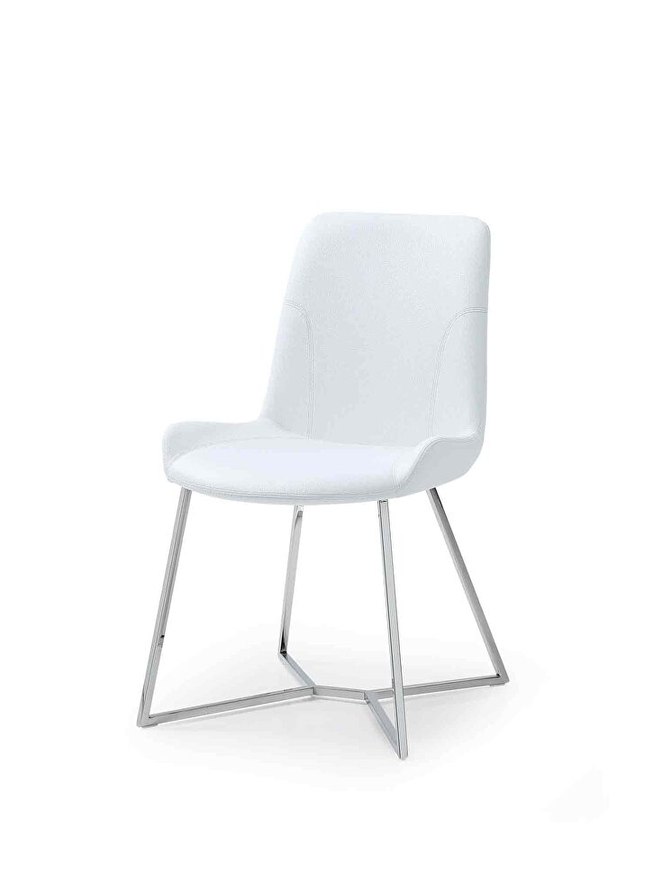 Aileen dining chair white faux leather by Whiteline  additional picture 3