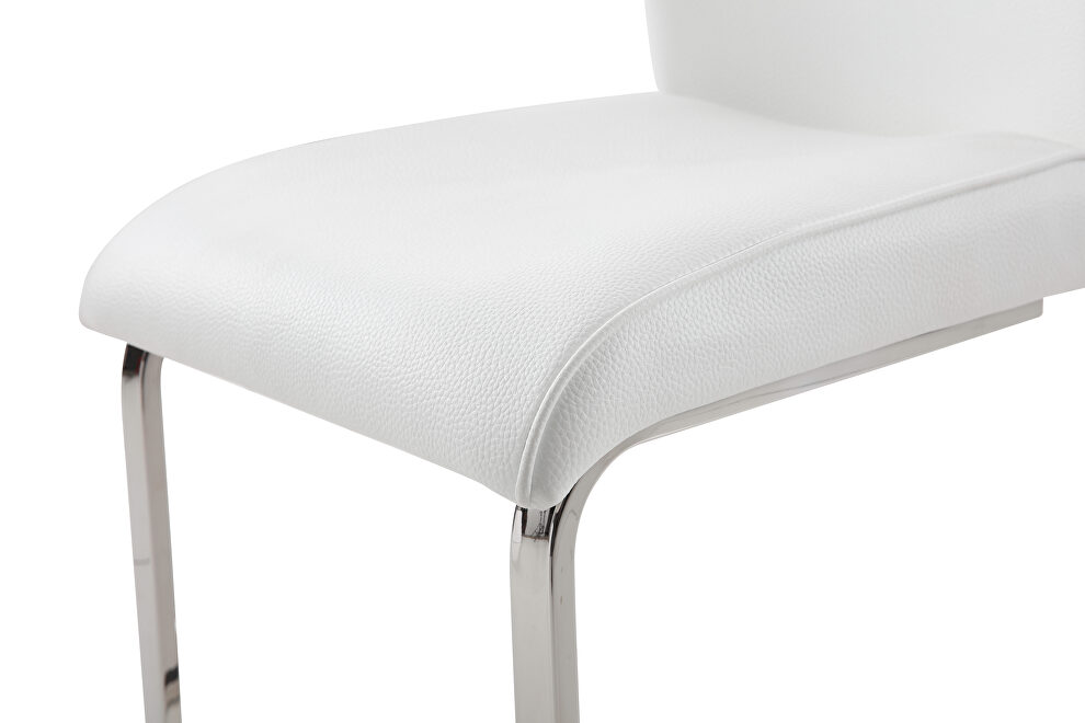 Katrina dining chair white faux leather by Whiteline  additional picture 4