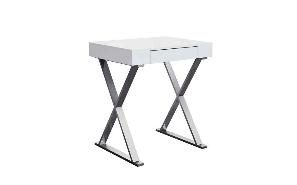 Elm desk small, high gloss white by Whiteline  additional picture 2