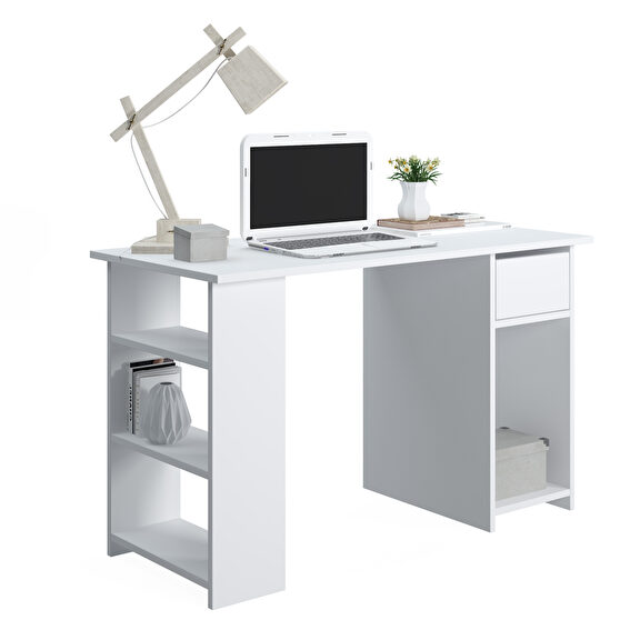 Nano White Computer Desk 6038 Mainline Inc Office Desks Comfyco Furniture