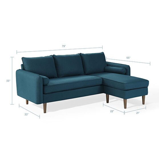Skyler Design Ashley Blue Sectional Sofa ashley | Comfyco