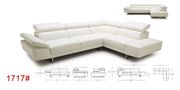Preimium white Italian leather sectional sofa by J&M additional picture 2