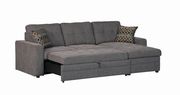 Small sectional sofa w/ casual style and tufts by Coaster additional picture 4