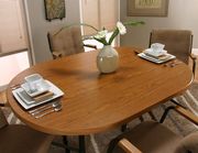 Modern 5pcs dining set w/ laminate oak top by Cramco additional picture 2