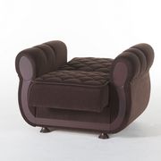 Chocolate storage chair w/ rolled arms additional photo 3 of 2