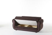 Chocolate storage loveseat w/ rolled arms by Istikbal additional picture 2