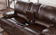 Brown bonded leather sofa in casual style by Global additional picture 3