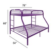 Purple twin/full bunk bed by Acme additional picture 5