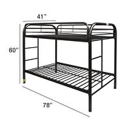 Black twin/twin bunk bed by Acme additional picture 5