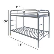 Silver twin/twin bunk bed by Acme additional picture 5
