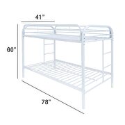 White twin/twin bunk bed by Acme additional picture 5