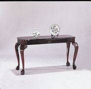 Cherry finish / smoky glass top coffee table set by Acme additional picture 2