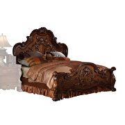 Cherry oak queen bed in royal style by Acme additional picture 2