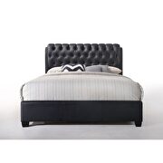 Black pu queen bed by Acme additional picture 2