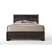 Espresso eastern king bed w/storage and bookcase hb by Acme additional picture 4