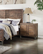 Reclaimed oak finish wood panel queen bed by Acme additional picture 2