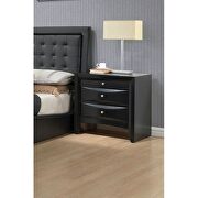 Black ireland queen bed w/storage by Acme additional picture 2
