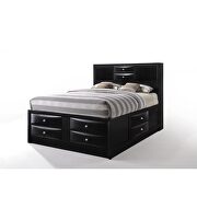 Black ireland queen bed w/storage by Acme additional picture 20