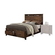 Oak queen bed w/storage by Acme additional picture 2