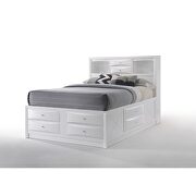 White ireland queen bed w/storage by Acme additional picture 2