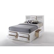 White ireland queen bed w/storage by Acme additional picture 3