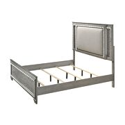Fabric & light gray oak queen bed by Acme additional picture 2