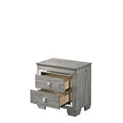 Light gray oak nightstand by Acme additional picture 4