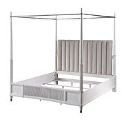 Fabric & off white queen bed by Acme additional picture 2