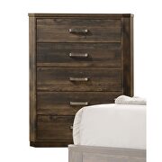 Rustic walnut queen bed w/storage by Acme additional picture 8